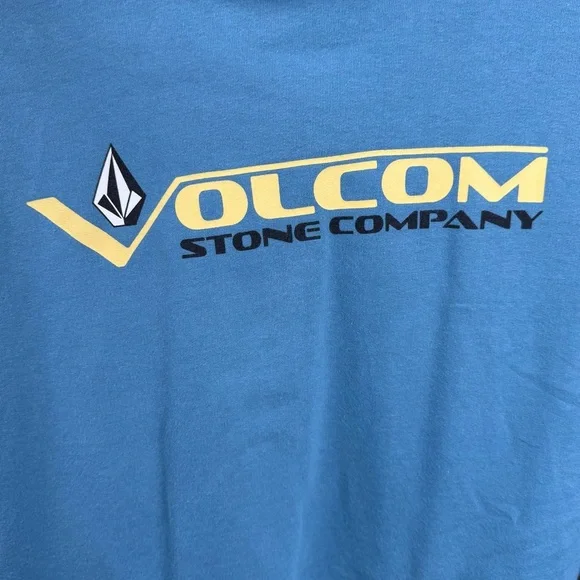 Vintage Volcom‎ Stone Company Mens Y2K Hoodie Size L Blue Preppy 90s Skater - Picture 16 of 16